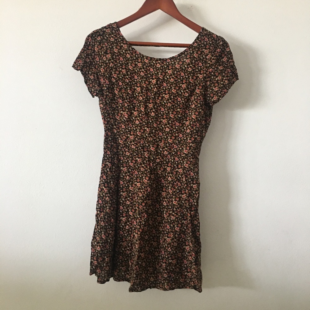 Retro Mini Floral Dress Sz S